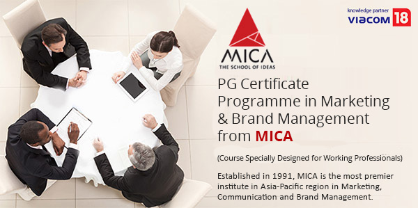 PG Certificate Programme in Marketing & Brand Management from MICA