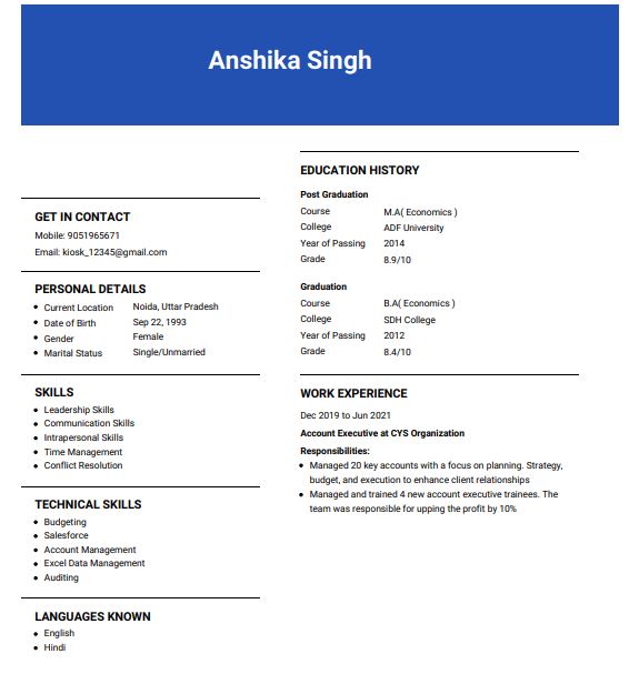 Free Resume Templates Teamain