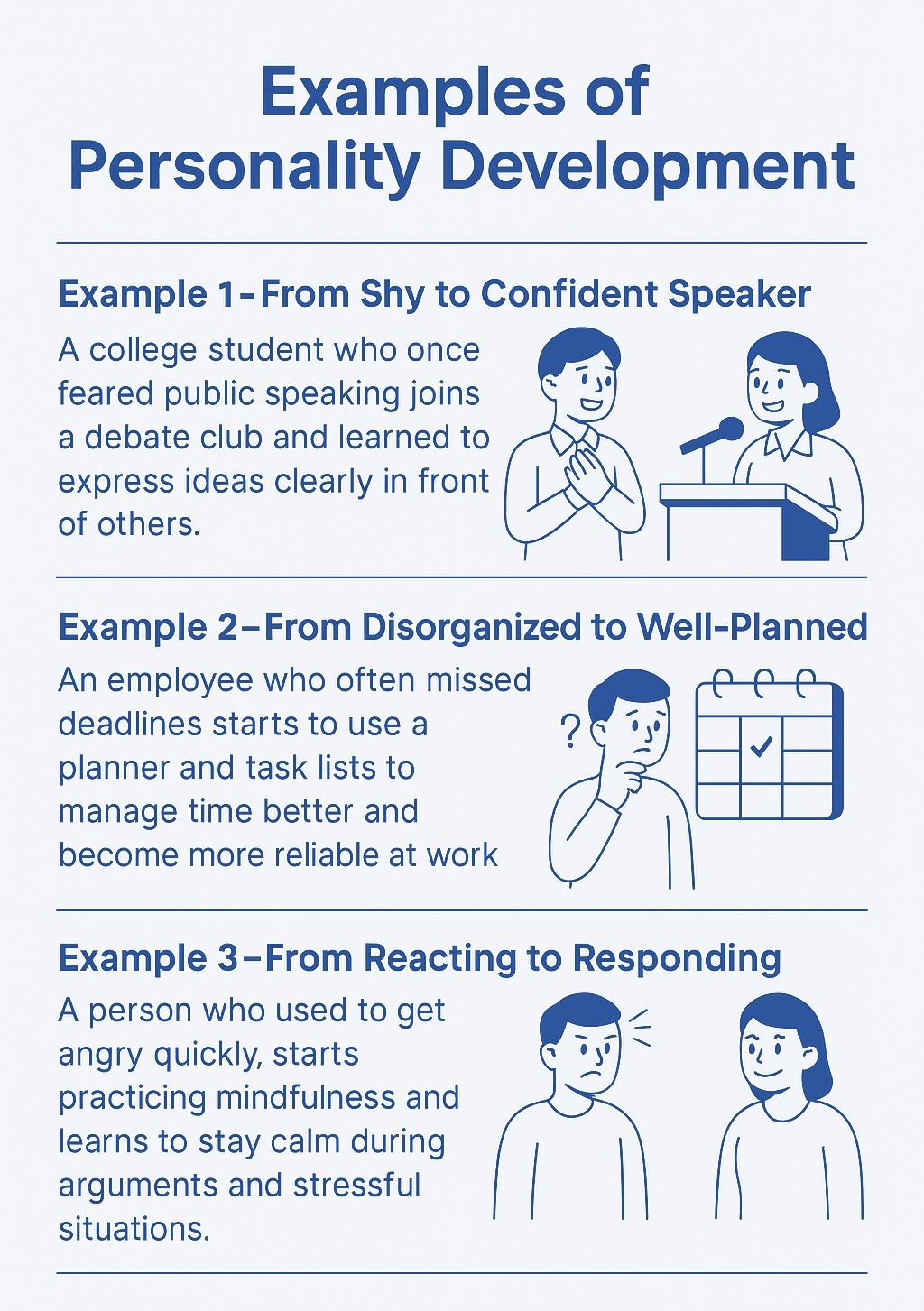 Examples of Personality Development