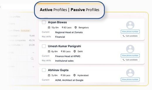 एक ही प्रीमियमएक्स दृश्य में सक्रिय और निष्क्रिय प्रीमियम प्रोफाइल