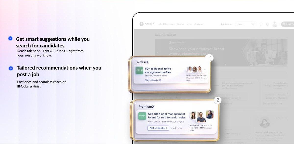 AI-powered recommendations on search and job posting