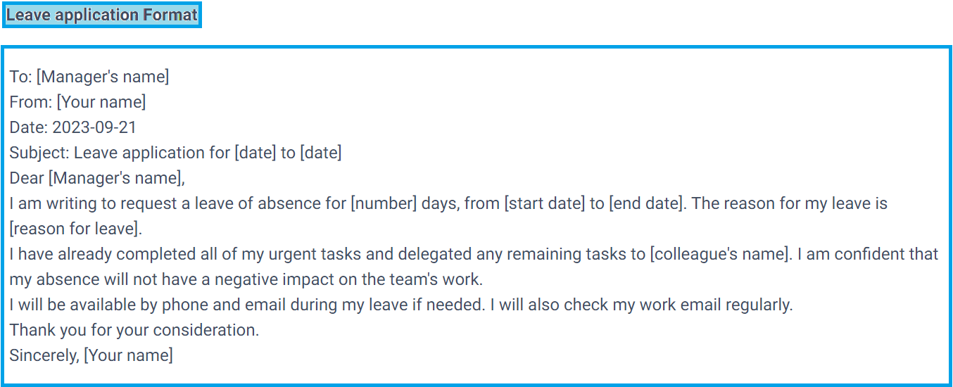 What Is The Format Of Leave Application Infoupdate what-is-the-format-of-leave-application-infoupdate