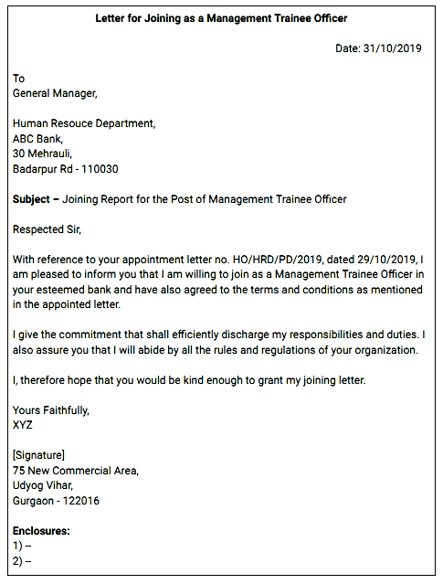How To Write A Joining Letter Samples Formats And Tips