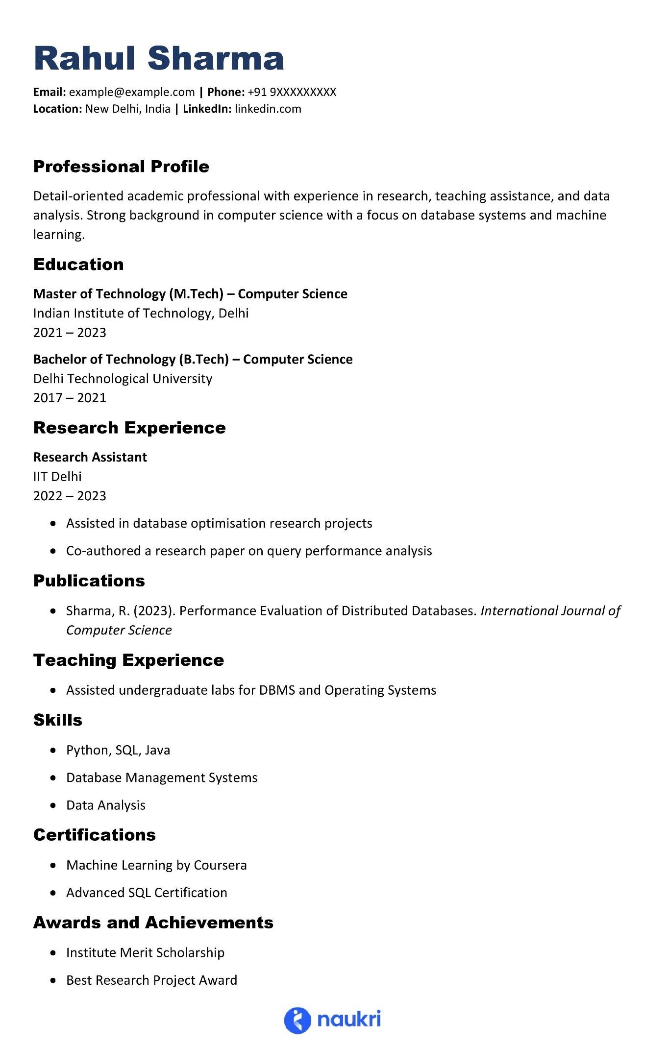 CV Example