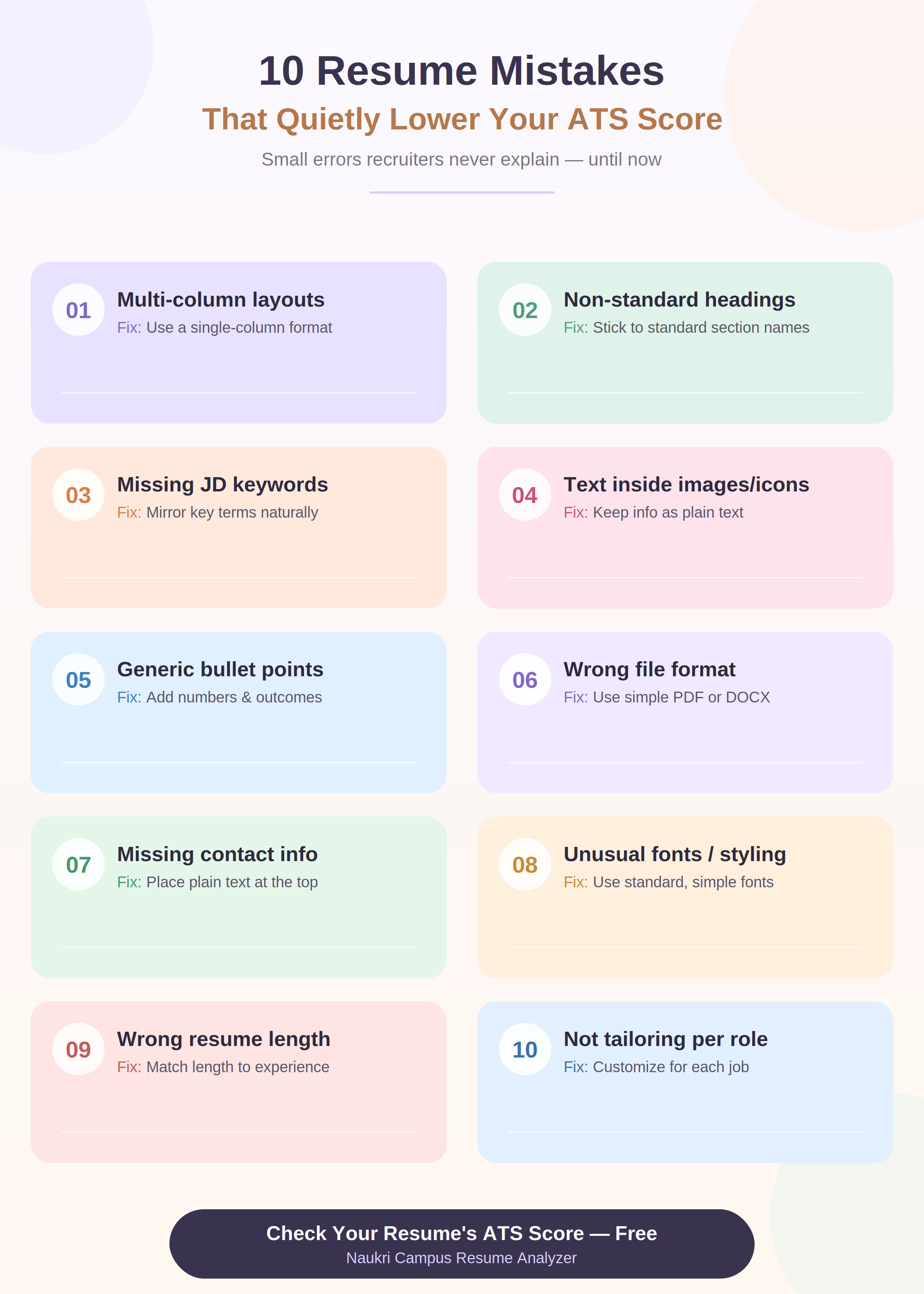 resume mistakes to avoid